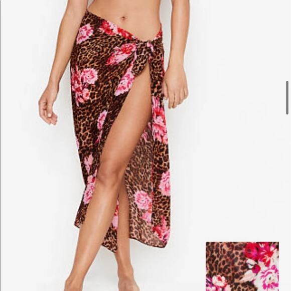 Victoria’s Secret Floral Leopard Sarong Cover Up - Picture 6 of 6